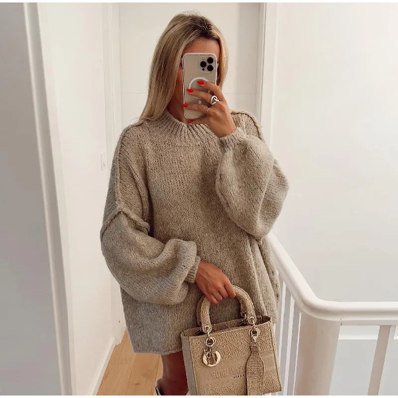Candice Loose Long Lantern Sleeve Women Pullover
