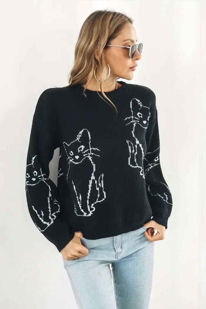 Cat Intrasia Sweater