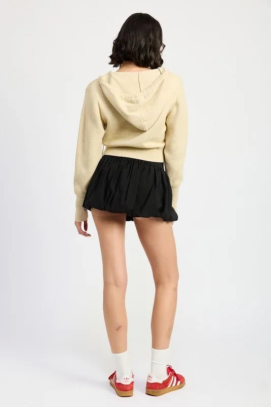 Cropped Sweater Cardigan