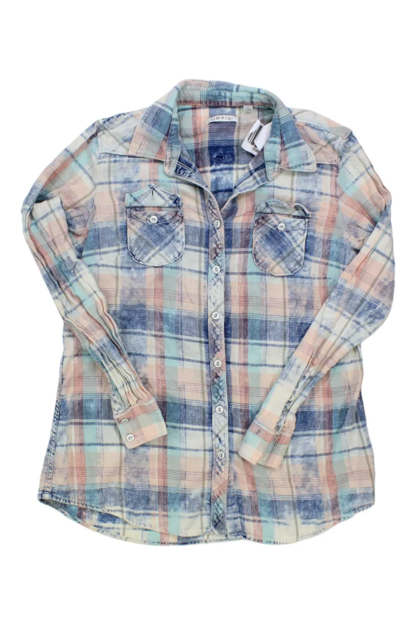 Orvis Womens Button Up Plaid Shirt