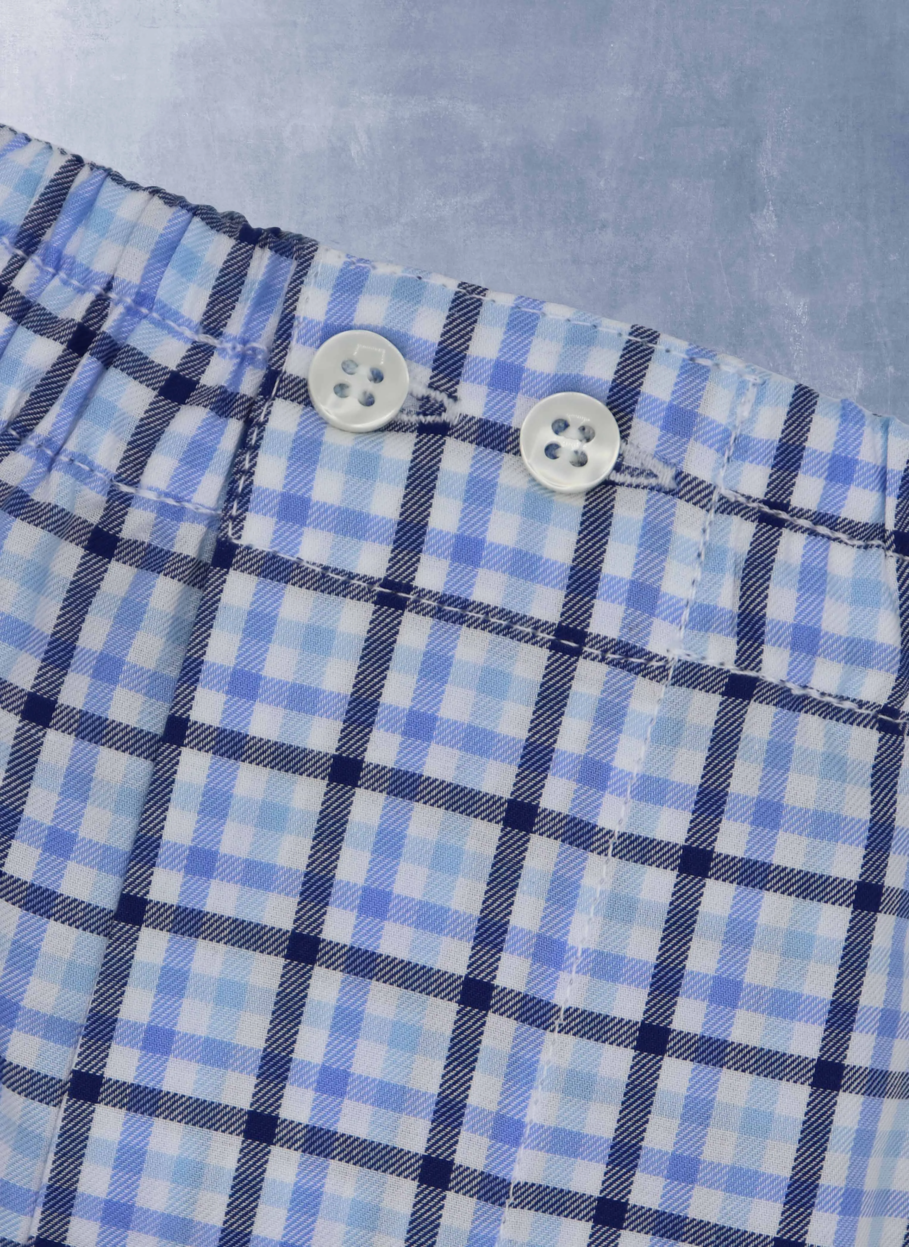 The Perfect Boxer Short Multi Blue Plaid