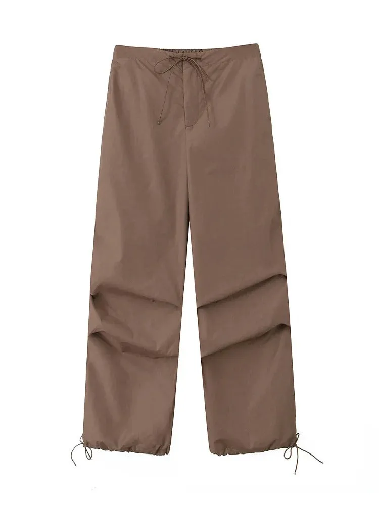 Trendy Pursuit High-Rise Pleated Leg Cargo Pants